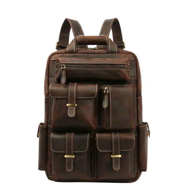new fashion men's backpack vintage genuine leather backpack for men durable men's travel bags classic capacity laptop
new fashion men's backpack vintage genuine leather backpack for men durable men's travel bags classic capacity laptop