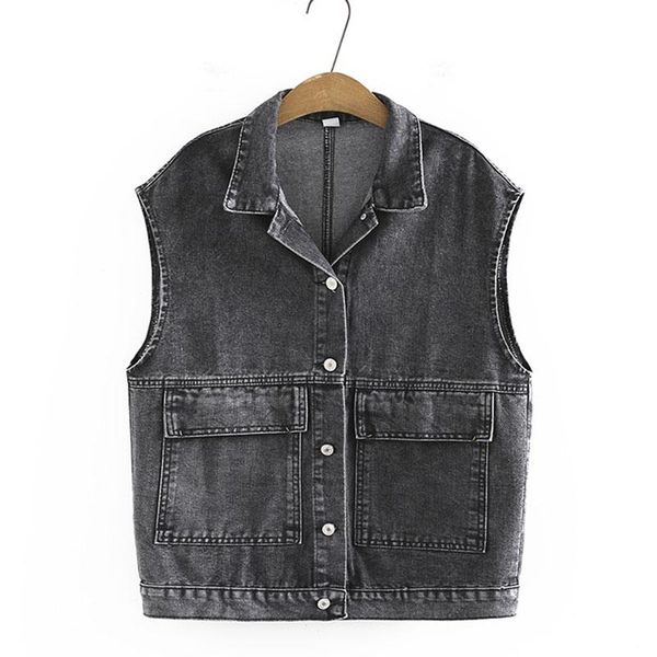 plus size outerwear & coats women clothing vests 2021 autumn winter jacket casual sleeveless female denim waistcoat, Black
plus size outerwear & coats women clothing vests 2021 autumn winter jacket casual sleeveless female denim waistcoat, Black
