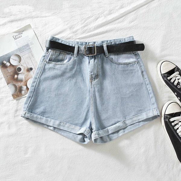 2021 new women high waist denim summer streetwear casual blue woman wide leg with belt jeans shorts hb6s, White;black
2021 new women high waist denim summer streetwear casual blue woman wide leg with belt jeans shorts hb6s, White;black
