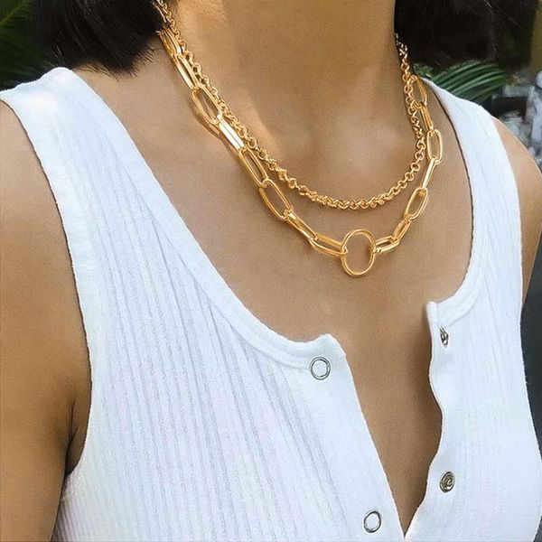 chokers punk layered chain necklace neck chains for women vintage exaggerated golden goth hoop metal 2021 clavicle jewelry, Golden;silver
chokers punk layered chain necklace neck chains for women vintage exaggerated golden goth hoop metal 2021 clavicle jewelry, Golden;silver