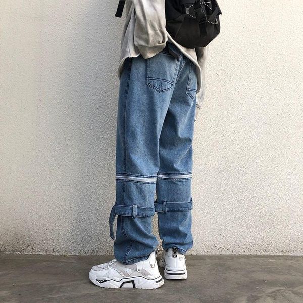 privathinkerins men's casual oversize zipper jeans 2021 girls straight long denim pants korean streetwear male jeans hip hop, Blue
privathinkerins men's casual oversize zipper jeans 2021 girls straight long denim pants korean streetwear male jeans hip hop, Blue