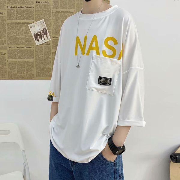 brand t shirt and polos loose letter print short sleeve t-shirt men's fashion street hip hop casual summer quarter top, White
brand t shirt and polos loose letter print short sleeve t-shirt men's fashion street hip hop casual summer quarter top, White