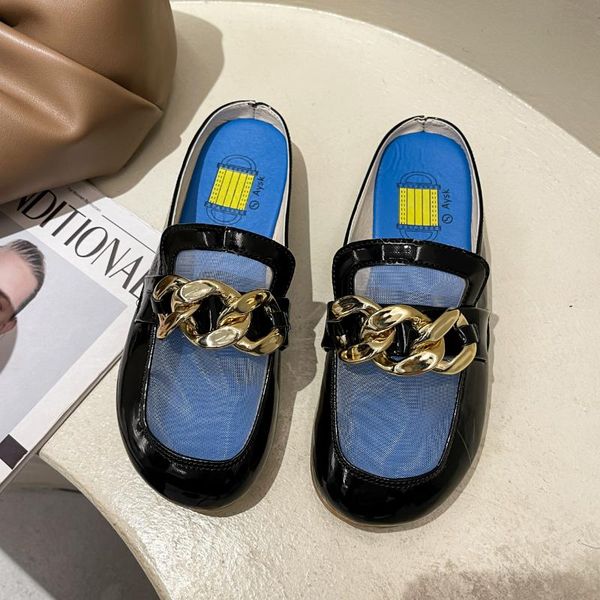slippers women 2021 summer mesh breathable metal buckle low heel half female net red outdoor beach slides muller, Black
slippers women 2021 summer mesh breathable metal buckle low heel half female net red outdoor beach slides muller, Black
