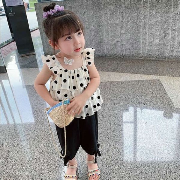 suit wave point flying sve girls' with capris 21 summer new children's wear 3-8 years old, White
suit wave point flying sve girls' with capris 21 summer new children's wear 3-8 years old, White