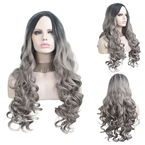 22 inch wave woman silver gray wig high temperature silk chemical fiber synthetic natural perm hair cosplay party wigs
22 inch wave woman silver gray wig high temperature silk chemical fiber synthetic natural perm hair cosplay party wigs
