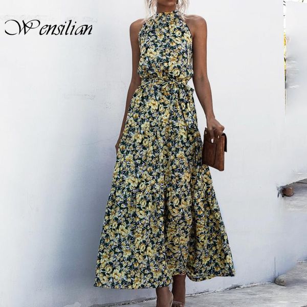 casual dresses dot print maxi dress women party summer beach sleeveless sundress vintage boho vestidos de verano, Black;gray
casual dresses dot print maxi dress women party summer beach sleeveless sundress vintage boho vestidos de verano, Black;gray