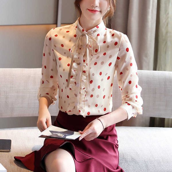 korean women blouses long sleeve shirts woman chiffon plus size polka dot shirt print ladies 210531, White
korean women blouses long sleeve shirts woman chiffon plus size polka dot shirt print ladies 210531, White