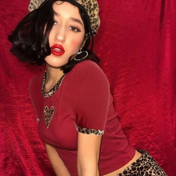 women's t-shirt sumemr women red short sleeve o-neck leopard print heart skinny short t shirt new style, White
women's t-shirt sumemr women red short sleeve o-neck leopard print heart skinny short t shirt new style, White