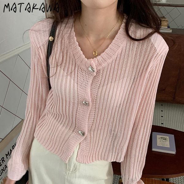 women's knits & tees matakawa korean sweet knit cardigan women summer gentle v-neck chic love buttons loose thin sweater see through kn, White
women's knits & tees matakawa korean sweet knit cardigan women summer gentle v-neck chic love buttons loose thin sweater see through kn, White
