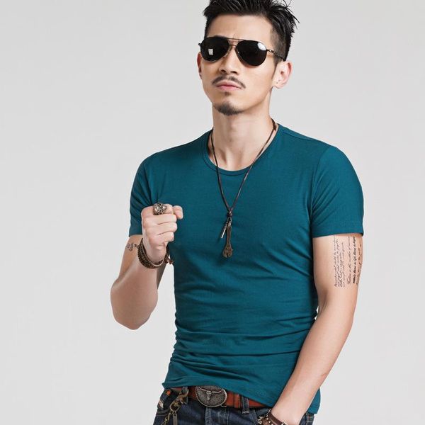 men's t-shirts summer wear short-sleeved t-shirt fashion fitness casual male, White;black
men's t-shirts summer wear short-sleeved t-shirt fashion fitness casual male, White;black