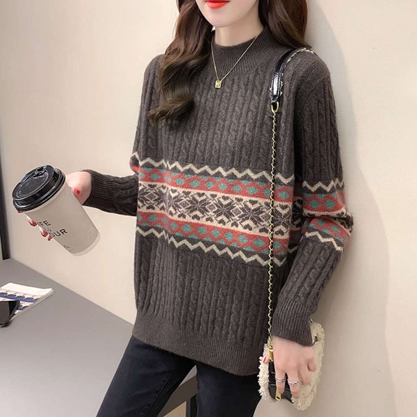 fashion new thickened high autumn collar women's / sweater winter 2020 loose fitting pullover luxury, White;black
fashion new thickened high autumn collar women's / sweater winter 2020 loose fitting pullover luxury, White;black