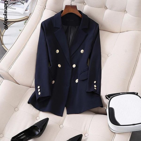 women's two piece pants l-5xl large size suit navy blue jacket interview professional women 2021 long-sleeved high quality, White
women's two piece pants l-5xl large size suit navy blue jacket interview professional women 2021 long-sleeved high quality, White