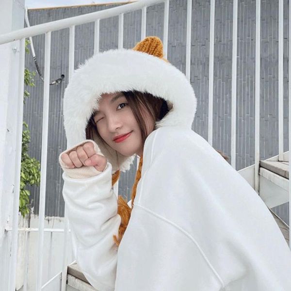 berets m7dd solid color bomber braid plush lei feng hat outdoor windproof for christmas, Blue;gray
berets m7dd solid color bomber braid plush lei feng hat outdoor windproof for christmas, Blue;gray