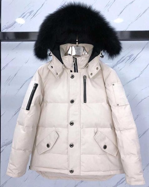 canadian designer hooded down jacket wild wolf fur collar cotton diagonal pocket zipper parka goose women's soft warm coat, Black
canadian designer hooded down jacket wild wolf fur collar cotton diagonal pocket zipper parka goose women's soft warm coat, Black