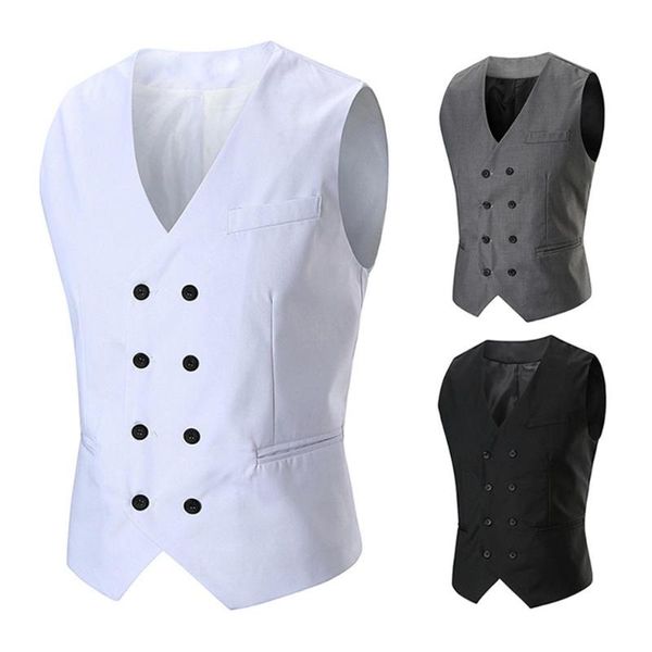 men's vests yfashion summer european code foreign trade solid color v-neck suit vest features double-breasted belt, Black;white
men's vests yfashion summer european code foreign trade solid color v-neck suit vest features double-breasted belt, Black;white