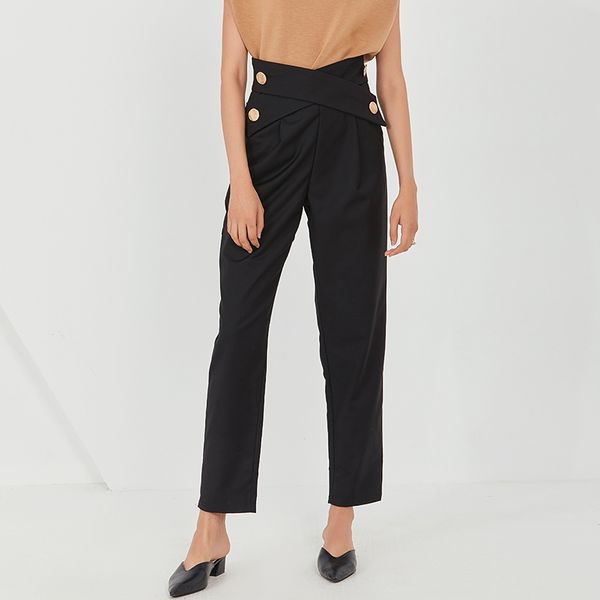 black straight trouser for women high waist cross plus size wide leg pants female 2021 fall fashion new stylish, Black;white
black straight trouser for women high waist cross plus size wide leg pants female 2021 fall fashion new stylish, Black;white