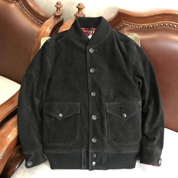 men's leather & faux genuine heavy suede jacket autumn and winter slim-fit clothes a1 coat, Black
men's leather & faux genuine heavy suede jacket autumn and winter slim-fit clothes a1 coat, Black