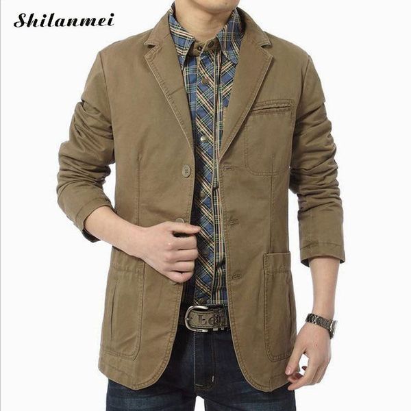men's suits & blazers blazer men cotton casual slim fit jackets army green khaki plus size 4xl 3xl fashion male outdoors outerwear coat, White;black
men's suits & blazers blazer men cotton casual slim fit jackets army green khaki plus size 4xl 3xl fashion male outdoors outerwear coat, White;black