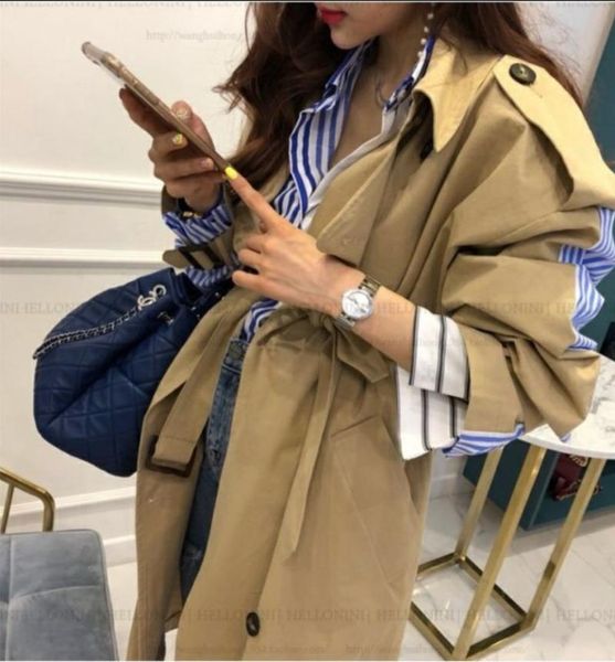 women's trench coats zcsmll striped women windbreaker turn-down collar 2021 autumn winter jackets loose big size korean fashion female, Tan;black
women's trench coats zcsmll striped women windbreaker turn-down collar 2021 autumn winter jackets loose big size korean fashion female, Tan;black