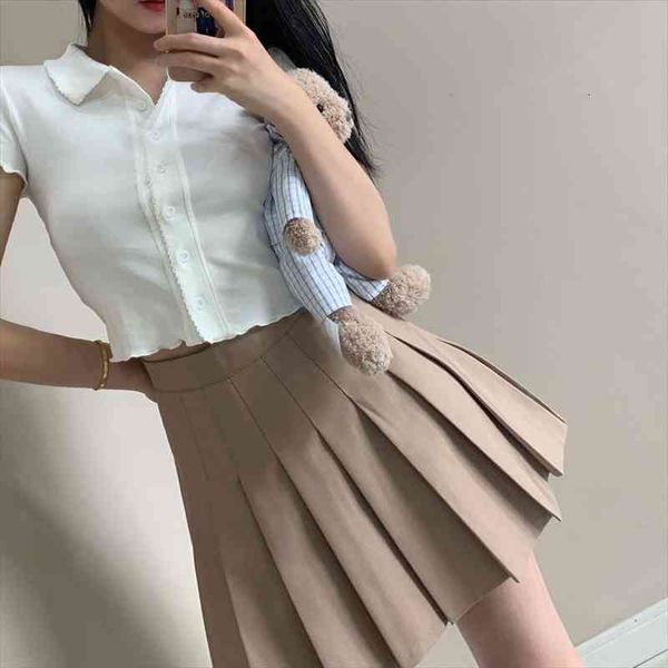 fold pleated a-line korean brown mini denim skirts women skirt harajuku gothic kawaii japanese lp49, Black
fold pleated a-line korean brown mini denim skirts women skirt harajuku gothic kawaii japanese lp49, Black