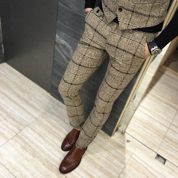 2021 new autumn winter plaid woolen pantalons slim fit mens trousers men casual office pants plus size 5xl zfl8, Black
2021 new autumn winter plaid woolen pantalons slim fit mens trousers men casual office pants plus size 5xl zfl8, Black