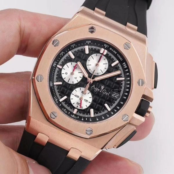 wristwatches classic men watches chronograph sapphire stainless steel black rubber rose gold silver luminous satch 2021 limited, Slivery;brown
wristwatches classic men watches chronograph sapphire stainless steel black rubber rose gold silver luminous satch 2021 limited, Slivery;brown
