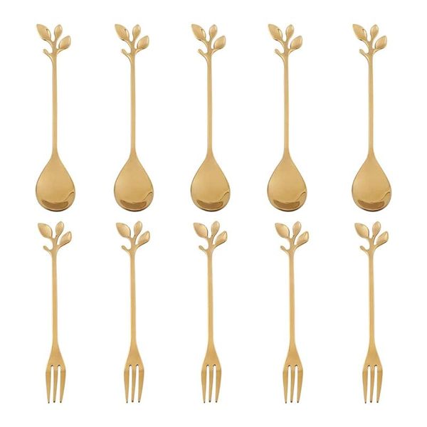 5spoon+5forks stainless steel leaf coffee cake spoon fork dessert spoons, stirring teaspoon set
5spoon+5forks stainless steel leaf coffee cake spoon fork dessert spoons, stirring teaspoon set