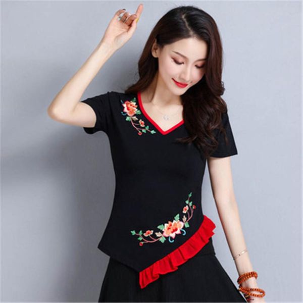 women's t-shirt t shirt vintage summer floral embroidery camisetas mujer tshirt camisa feminina women plus size 5xl harajuku, White
women's t-shirt t shirt vintage summer floral embroidery camisetas mujer tshirt camisa feminina women plus size 5xl harajuku, White