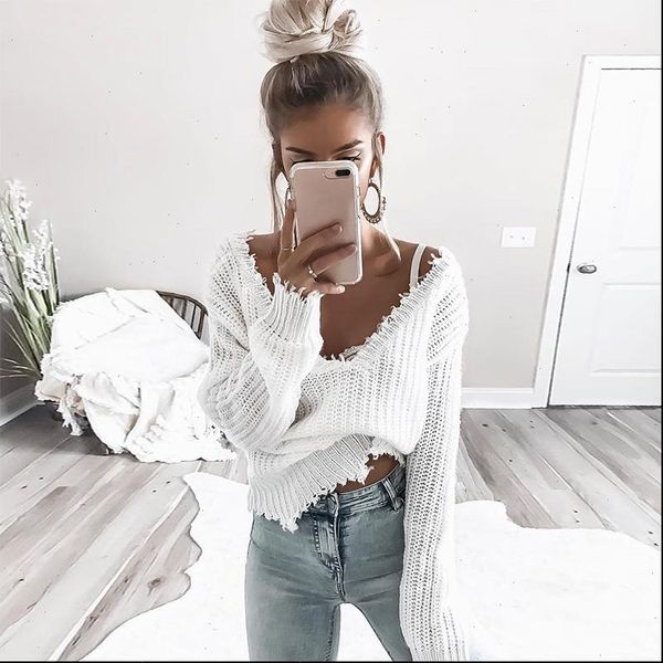 fannic tassel deep v knitted pullover female autumn winter long sleeve knit crochet sweaters women cropped jumper pull top, White;black
fannic tassel deep v knitted pullover female autumn winter long sleeve knit crochet sweaters women cropped jumper pull top, White;black