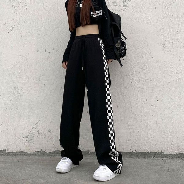women's pants & capris summer fashion retro cool checkerboard ins women straight casual loose streetwear hip hop tactical trousers swea, Black;white
women's pants & capris summer fashion retro cool checkerboard ins women straight casual loose streetwear hip hop tactical trousers swea, Black;white