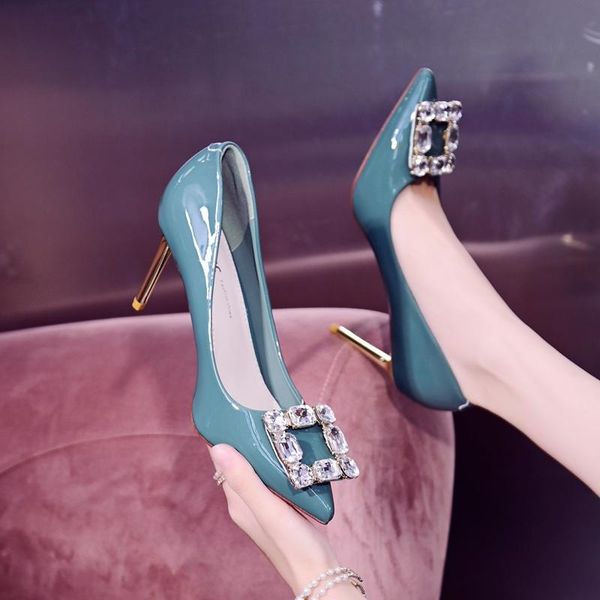 dress shoes autumn patent leather stiletto high heel pointed bridal wedding shallow mouth party work all-match women's shoe, Black
dress shoes autumn patent leather stiletto high heel pointed bridal wedding shallow mouth party work all-match women's shoe, Black