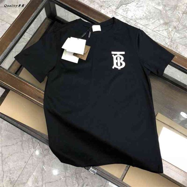 short sleeve t-shirt for men and women b tb stamping round neck 2021 summer new long staple cotton bottomed shirt casual, White;black
short sleeve t-shirt for men and women b tb stamping round neck 2021 summer new long staple cotton bottomed shirt casual, White;black