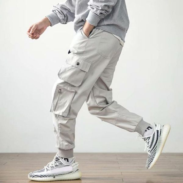 pants men casual multi pockets ankle tied drawstring long cargo pants loose trousers, Black
pants men casual multi pockets ankle tied drawstring long cargo pants loose trousers, Black