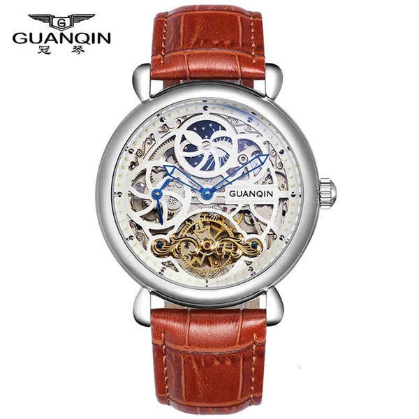 watch guanqin relogio masculino luxury automatic sapphire mechanical mens es waterproof calendar brown black leather wristwatch, Slivery;brown
watch guanqin relogio masculino luxury automatic sapphire mechanical mens es waterproof calendar brown black leather wristwatch, Slivery;brown