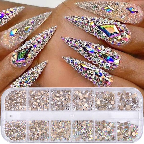 nail art decorations 12 grids/box ab crystal rhinestones 3d glitter diamond gems shiny beads manicure stones accesoires, Silver;gold
nail art decorations 12 grids/box ab crystal rhinestones 3d glitter diamond gems shiny beads manicure stones accesoires, Silver;gold