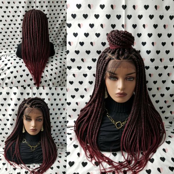 ombre red braided lace frontal wig with babyhair crochet box braids hair handmade synthetic wigs for black women
ombre red braided lace frontal wig with babyhair crochet box braids hair handmade synthetic wigs for black women