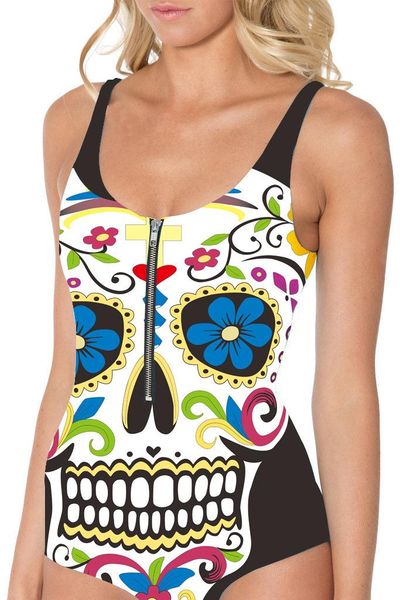 women's jumpsuits & rompers 2021 printed retro pattern skull zipper one-piece swimsuit, Black;white
women's jumpsuits & rompers 2021 printed retro pattern skull zipper one-piece swimsuit, Black;white