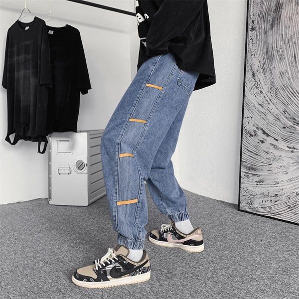 men's jeans 2021 products for fall/winter tie-fit male port style interior stitching webbing casual pants, Blue
men's jeans 2021 products for fall/winter tie-fit male port style interior stitching webbing casual pants, Blue