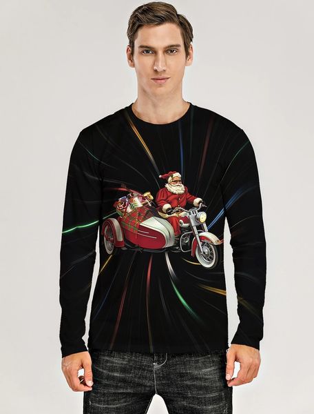 men's christmas 3d printing t-shirt long sleeve rainbow horse pattern party streetwear round neck high quality, White;black
men's christmas 3d printing t-shirt long sleeve rainbow horse pattern party streetwear round neck high quality, White;black