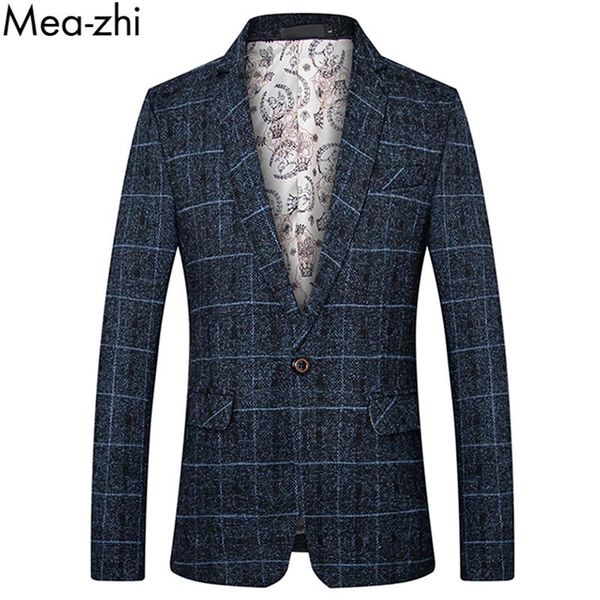men's suits & blazers men blazer slim fit autumn winter plaid coat casual fashion business office one button mens suit jacket with pock, White;black
men's suits & blazers men blazer slim fit autumn winter plaid coat casual fashion business office one button mens suit jacket with pock, White;black