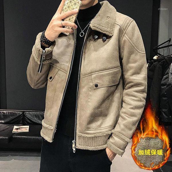 men's jackets 2021 fur and one-piece thickening jacket lamb collar coat for men, Black;brown
men's jackets 2021 fur and one-piece thickening jacket lamb collar coat for men, Black;brown