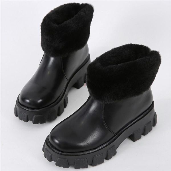 boots winter women's shoes plus velvet thick warm cotton bottom student high women platform snow, Black
boots winter women's shoes plus velvet thick warm cotton bottom student high women platform snow, Black
