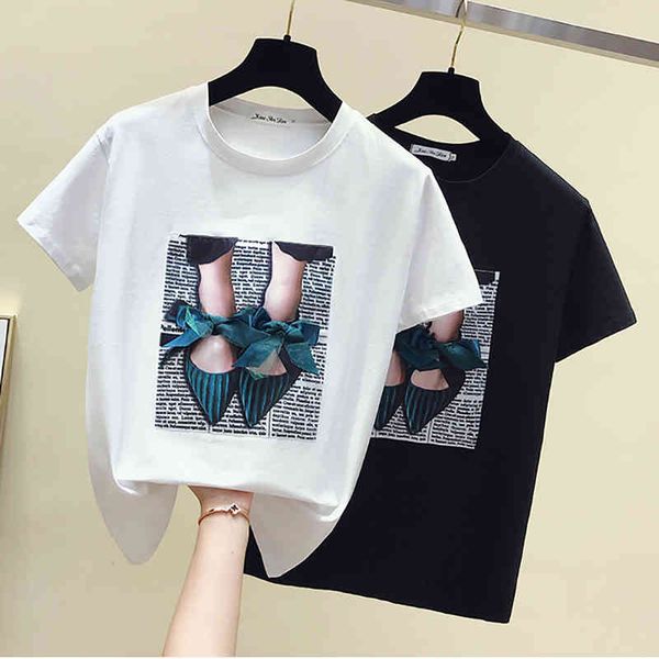 women's t-shirt t-shirts, cartoon pattern, korean style t-shirt, , summer, cotton short sleeve, women's t-shirt 65v7, White
women's t-shirt t-shirts, cartoon pattern, korean style t-shirt, , summer, cotton short sleeve, women's t-shirt 65v7, White
