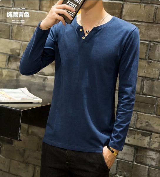 men's t-shirts obrix male full sleeve t-shirt v-neck buttons light comfy cool gentleman shirt solid pattern slim fit businessman outfit, White;black
men's t-shirts obrix male full sleeve t-shirt v-neck buttons light comfy cool gentleman shirt solid pattern slim fit businessman outfit, White;black