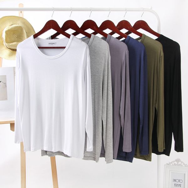 2021 new modal men's round neck pajamas long sleeve casual t-shirt large size loose solid color home service sleep wear men fliq, Black;red
2021 new modal men's round neck pajamas long sleeve casual t-shirt large size loose solid color home service sleep wear men fliq, Black;red