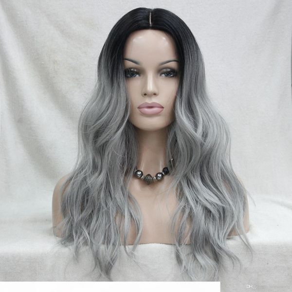 do not cut lace front hivision quality heat ok synthetic black to grey ombre long wavy wig
do not cut lace front hivision quality heat ok synthetic black to grey ombre long wavy wig
