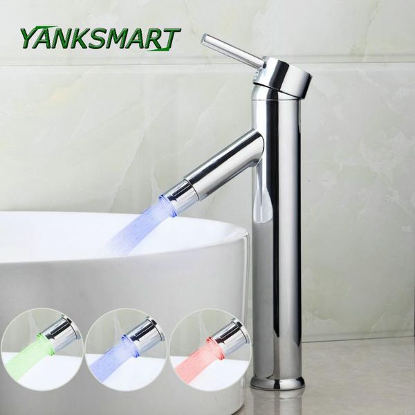bathroom sink faucets yanksmart led light temp. sensor chrome 1 handle deck mounted wash basin vessel banheiro torneira mixer tap faucet
bathroom sink faucets yanksmart led light temp. sensor chrome 1 handle deck mounted wash basin vessel banheiro torneira mixer tap faucet