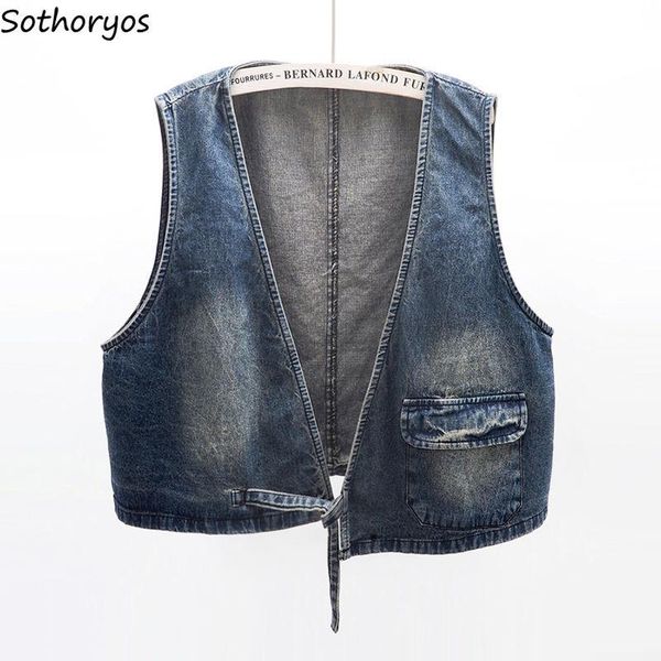women's vests vintage denim women loose fashion bf cropped sleeveless outerwear female all-match pockets casual streetwear coats, Black;white
women's vests vintage denim women loose fashion bf cropped sleeveless outerwear female all-match pockets casual streetwear coats, Black;white