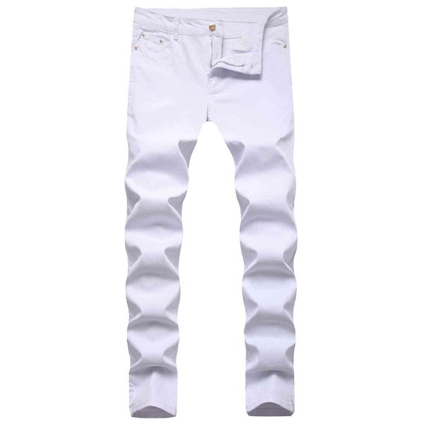 jeans summer thin white men's trendy pants casual slim feet personalized stretch, Blue
jeans summer thin white men's trendy pants casual slim feet personalized stretch, Blue