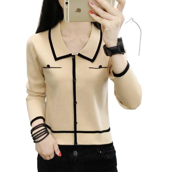 women's t-shirt collar knit 2021 spring and autumn long-sleeved bottoming shirt, slim short ladies sweater, White
women's t-shirt collar knit 2021 spring and autumn long-sleeved bottoming shirt, slim short ladies sweater, White